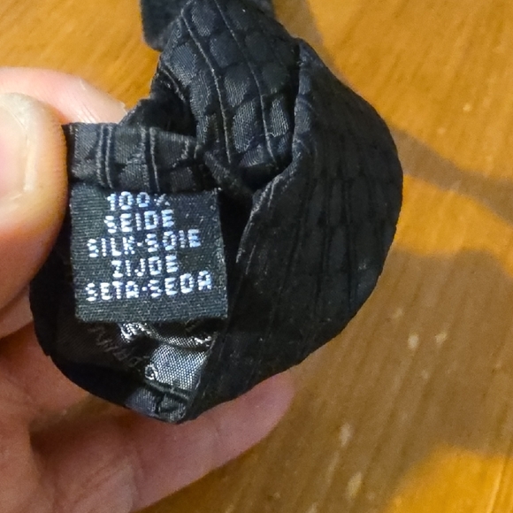 Springfield Black Textured Tie - Picture 8 of 10